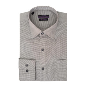 Le Bond Purple Club Black Men’s Slim Fit Formal Wear Long Sleeve Shirt