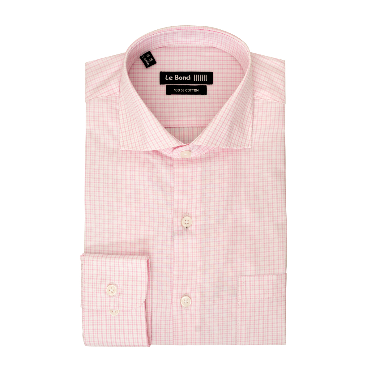 Le Bond Designer Wear Pink Regular Fit Long Sleeve Men’s Shirt