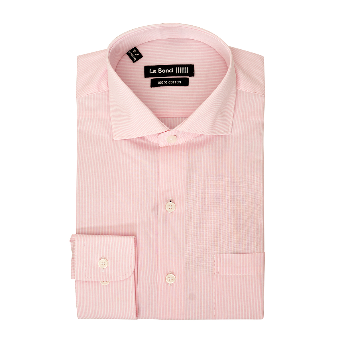 Le Bond Designer Wear Pink Regular Fit Long Sleeve Men’s Shirt