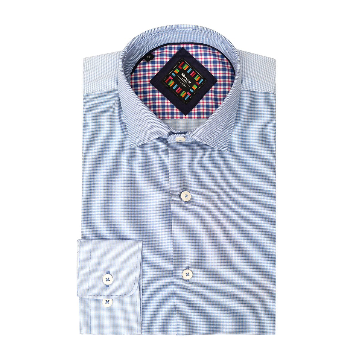 FH Floral Slim Fit Long Sleeve Men's Casual Shirt