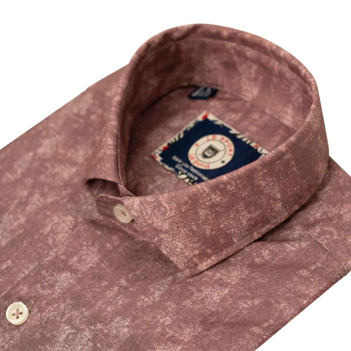 LB Sport Brown Men’s Slim Fit Casual Short Sleeve Shirt - Image 2