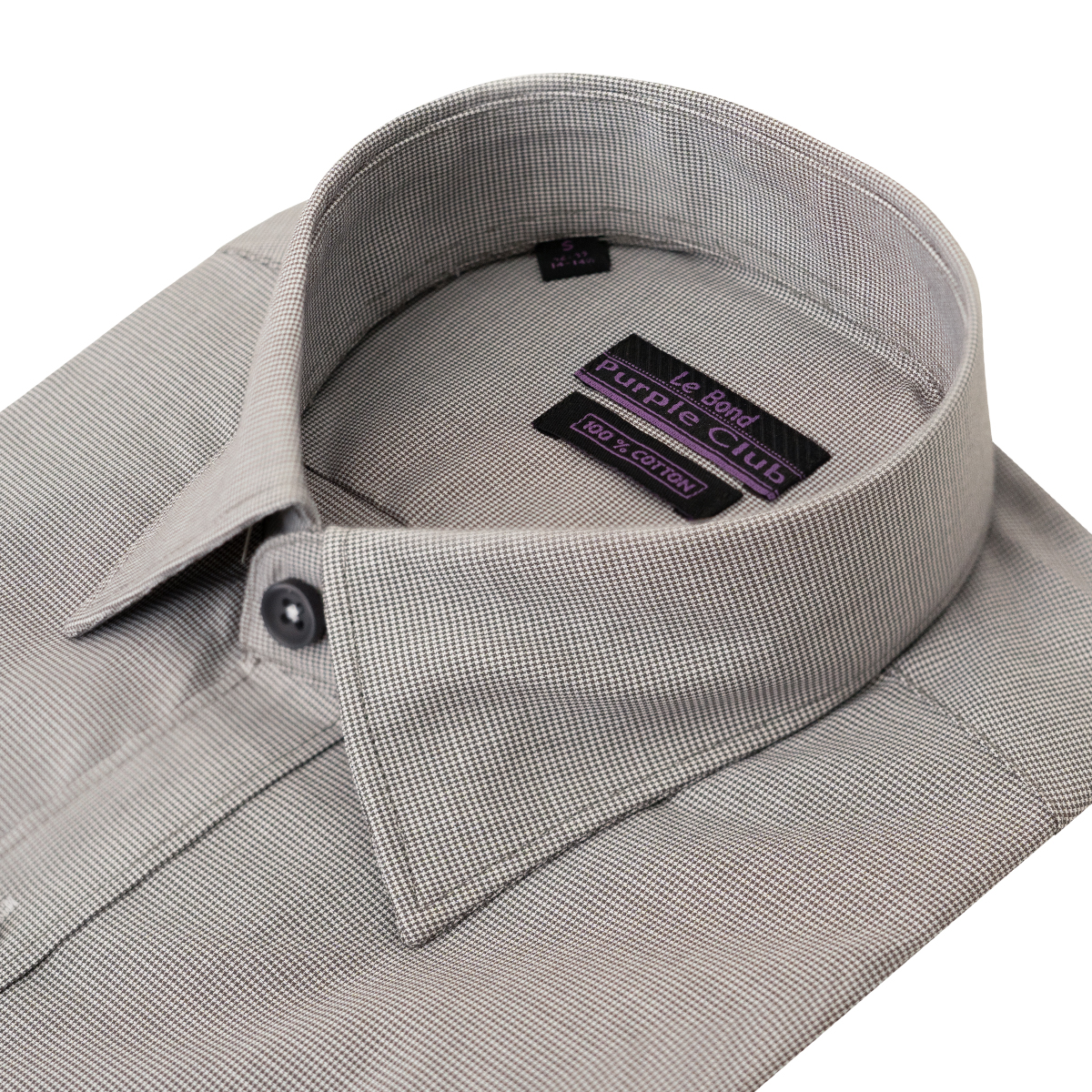 Le Bond Purple Club Black Men’s Slim Fit Formal Wear Long Sleeve Shirt - Image 2