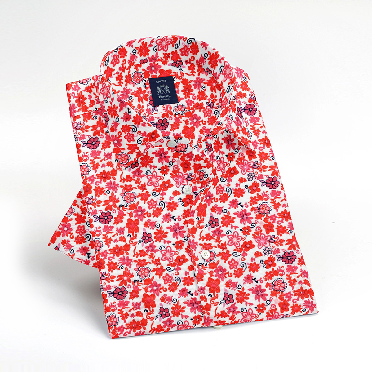 Envoy Sport Floral Tailor Fit Long Sleeve Men's Casual Shirt - Image 3