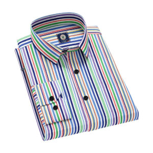LB Sport Stripe Men’s Slim Fit Casual Long Sleeve Shirt