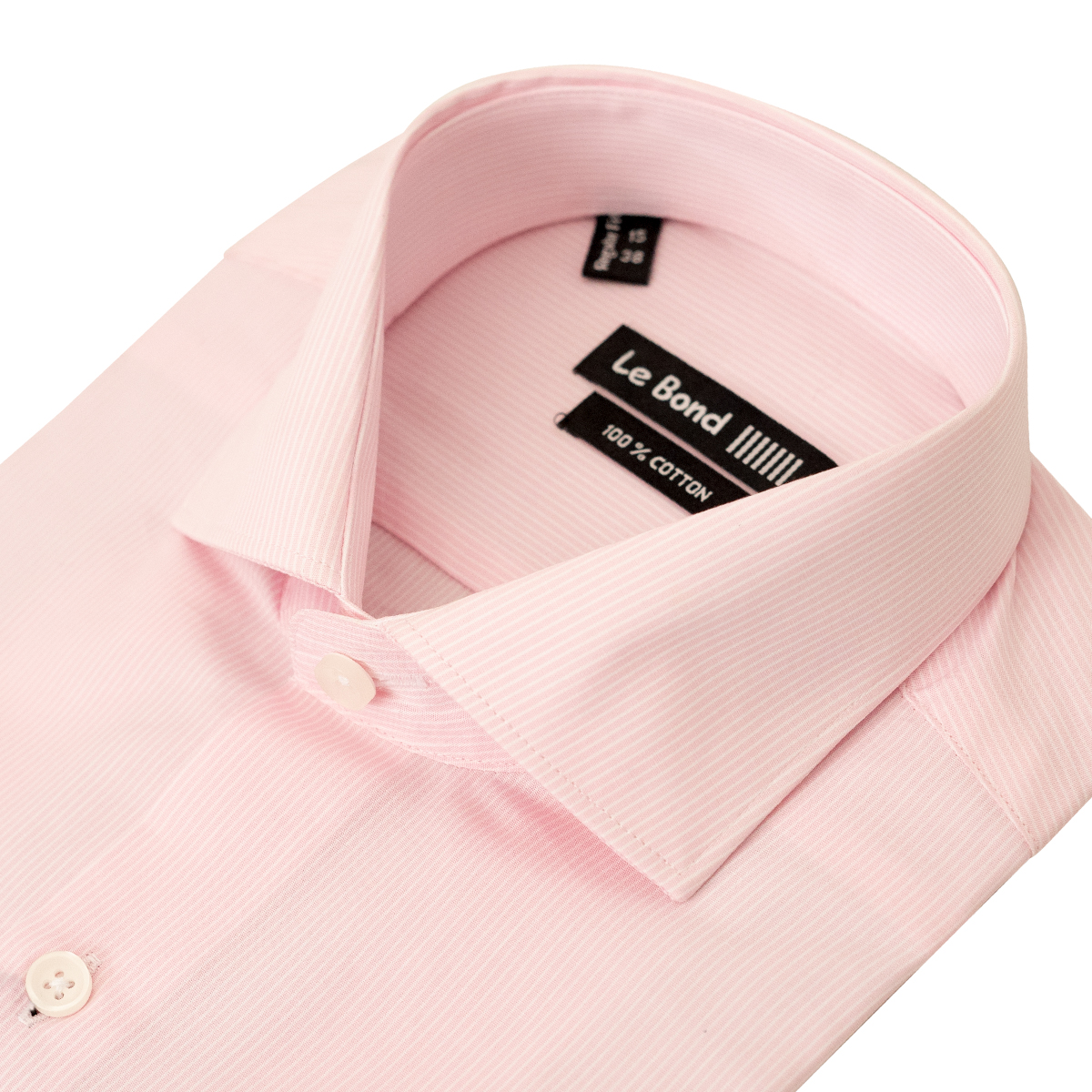 Le Bond Designer Wear Pink Regular Fit Long Sleeve Men’s Shirt - Image 2