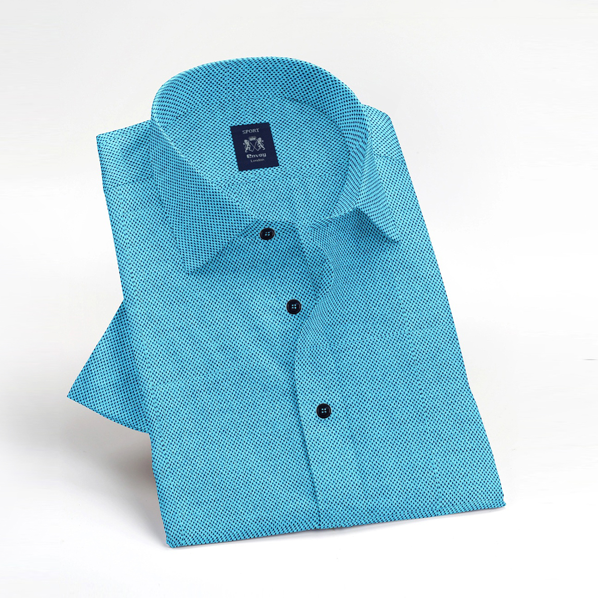 Envoy Sport Casual Tailor Fit Men's Short Sleeve Shirt - Image 3