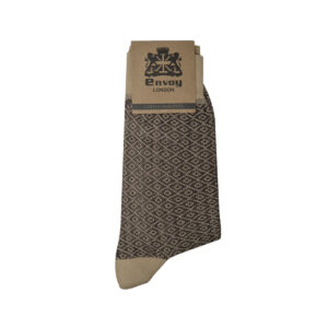 Envoy Classic Men’s Crew Length Formal Socks-Beige