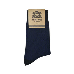 Envoy Classic Men’s Crew Length Formal Socks-DarkBlue