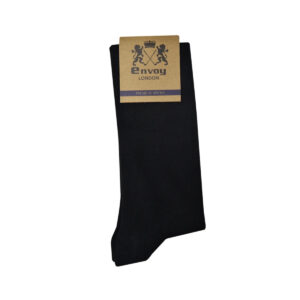 Envoy Classic Men’s Crew Length Formal Socks-Black