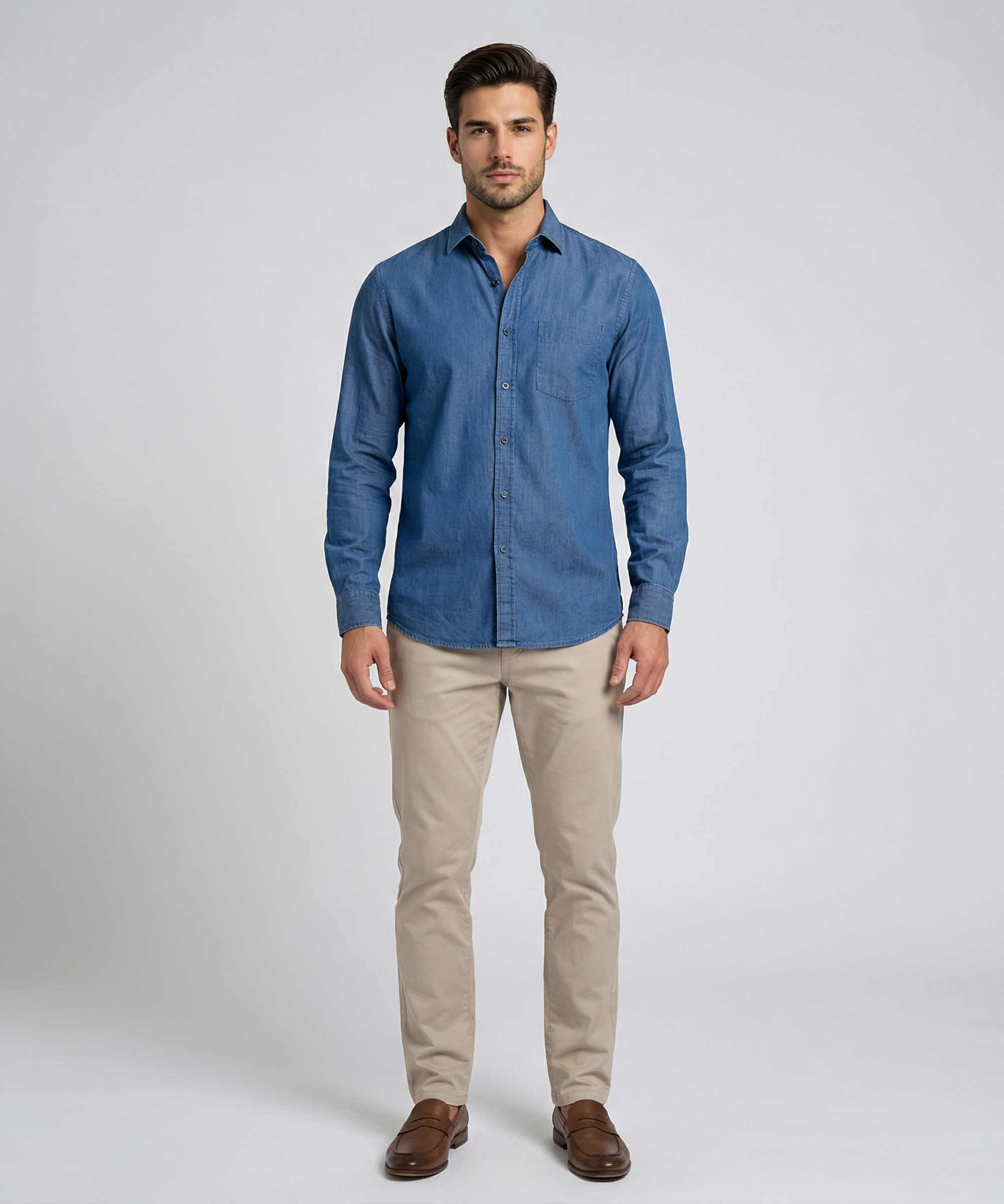 Envoy Sport Casual Tailor-Fit Long Sleeve Shirt - Image 2