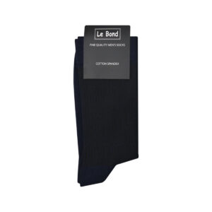 Le Bond Men’s Crew Length Formal Socks-DarkBlue