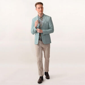 Envoy Classic Men's Slim Fit Green Casual Jacket