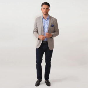 Envoy Sport Men's Slim Fit Beige Casual Jacket