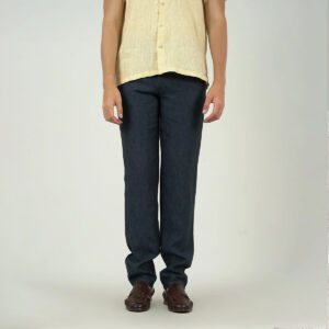 Envoy Men’s Slim Fit Linen Black Trouser