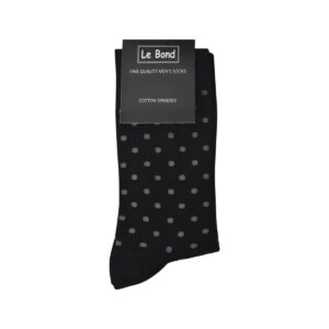 Le Bond Men’s Crew Length Formal Socks-Black