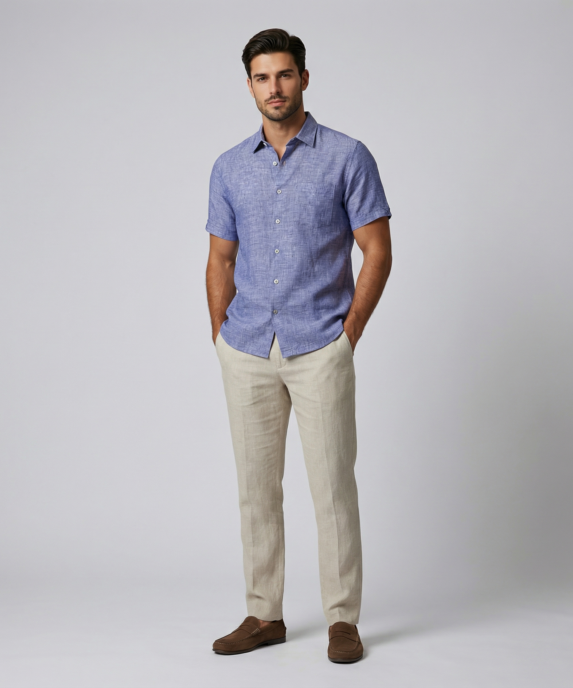 Envoy Men’s Casual Linen Shirt - Image 2