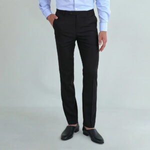 Envoy Classic Men’s Slim Fit Black Formal Trouser