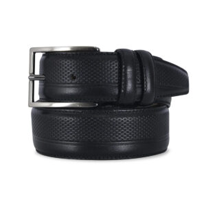 Envoy Luxury Full-Grain Leather Laser Cut Design Formal Black Men's Belt