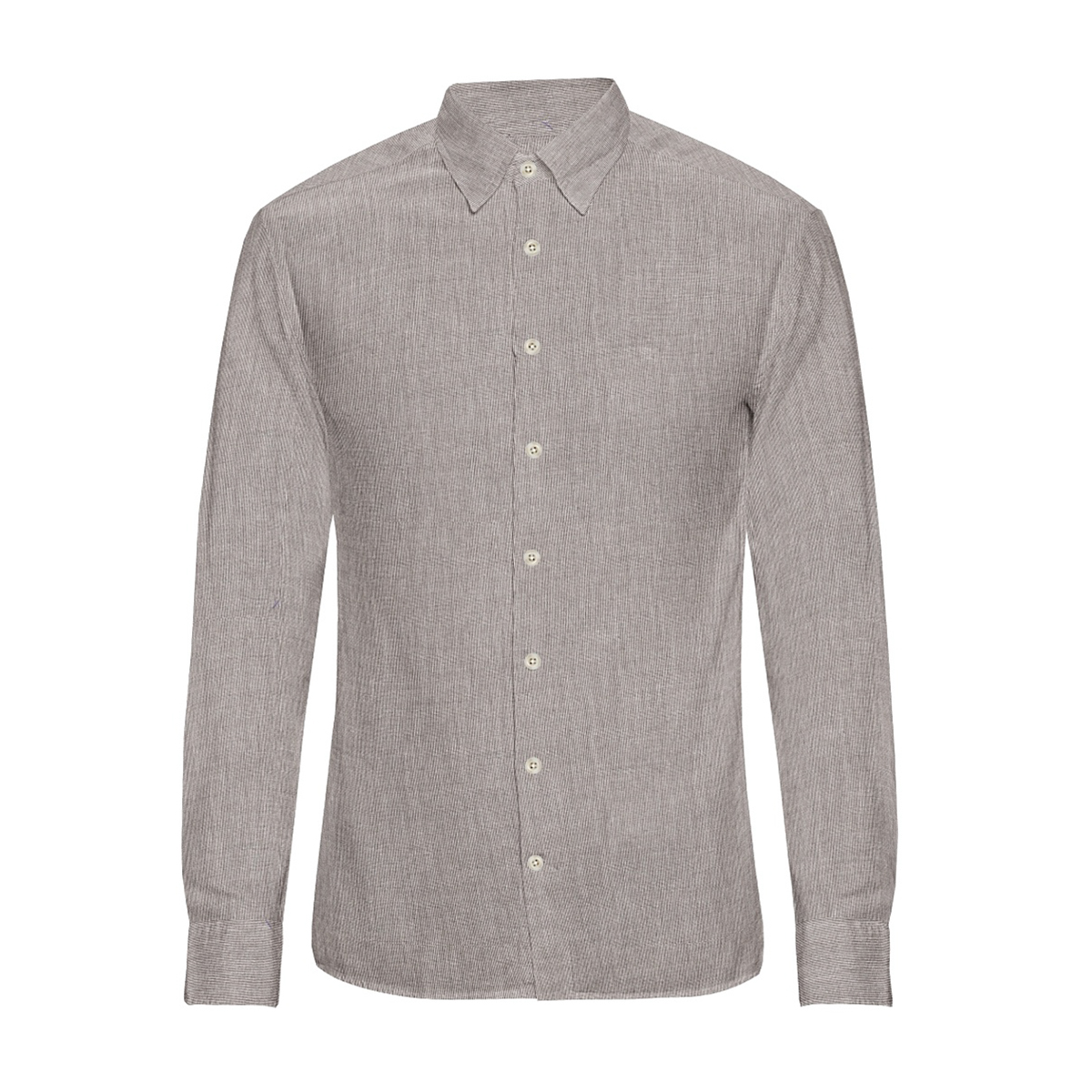Le Bond Purple Club Elegance Grey Slim Fit Formal Filafil Shirt - Image 2