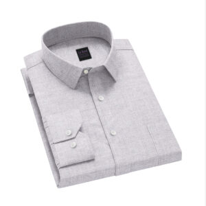 Le Bond Purple Club Elegance Grey Slim Fit Oxford Formal Shirt