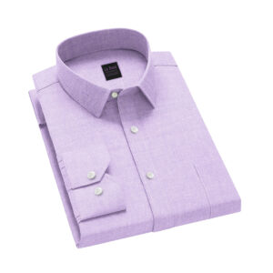 Le Bond Purple Club Elegance Light Purple Slim Fit Oxford Formal Shirt