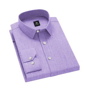 Le Bond Designer Wear Elegance Purple Regular Fit Formal Filafil Shirt