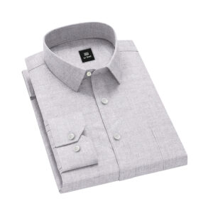 Le Bond Designer Wear Elegance Grey Regular Fit Oxford Formal Shirt
