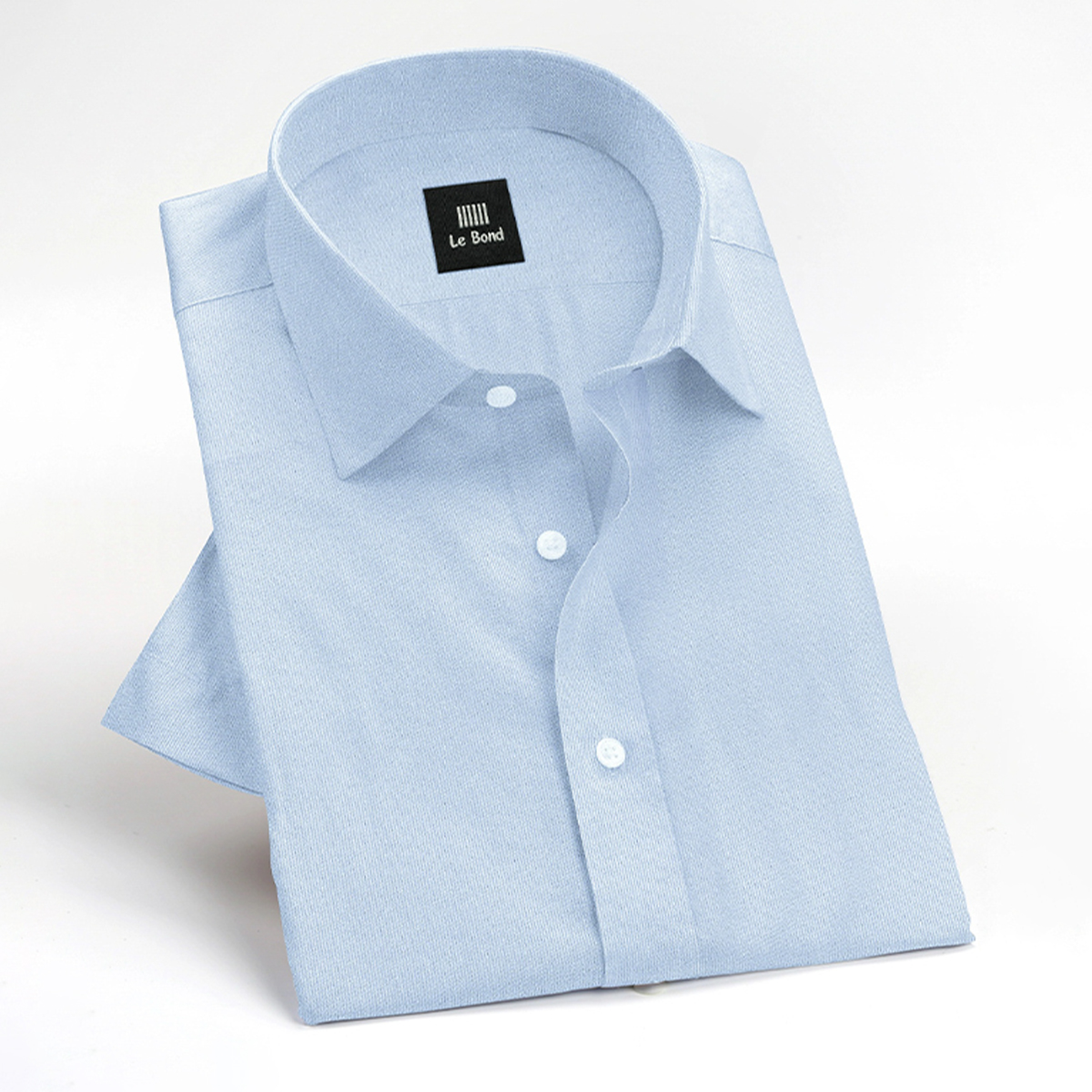 Le Bond Designer Wear Blue Regular Fit Long Sleeve Men’s Shirt - Image 3