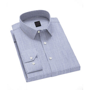 Le Bond Purple Club Blue Slim Fit Long Sleeve Men’s Shirt