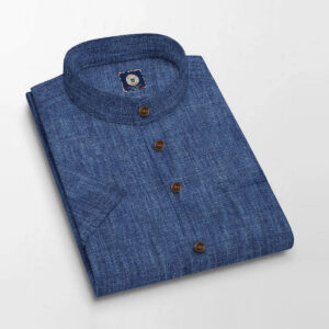 LB Sport Blue Men’s Slim Fit Casual Short Sleeve Shirt