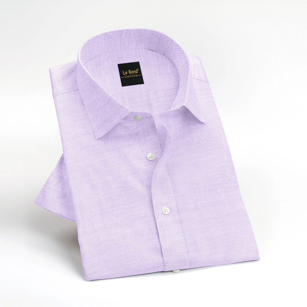 Le Bond Gold Line Purple Men’s Tailor Fit Formal Wear Long Sleeve Shirt - Image 3