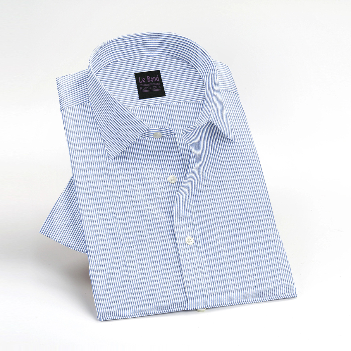 Le Bond Purple Club Men’s Slim Fit Long Sleeve Shirt - Image 2