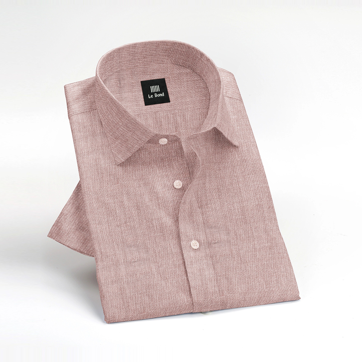 Le Bond Designer Wear Pink Regular Fit Long Sleeve Men’s Shirt - Image 3