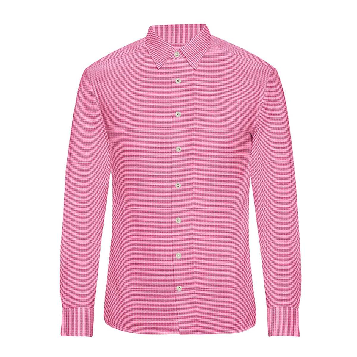 Le Bond Purple Club Pink Men’s Slim Fit Formal Wear Long Sleeve Shirt - Image 2