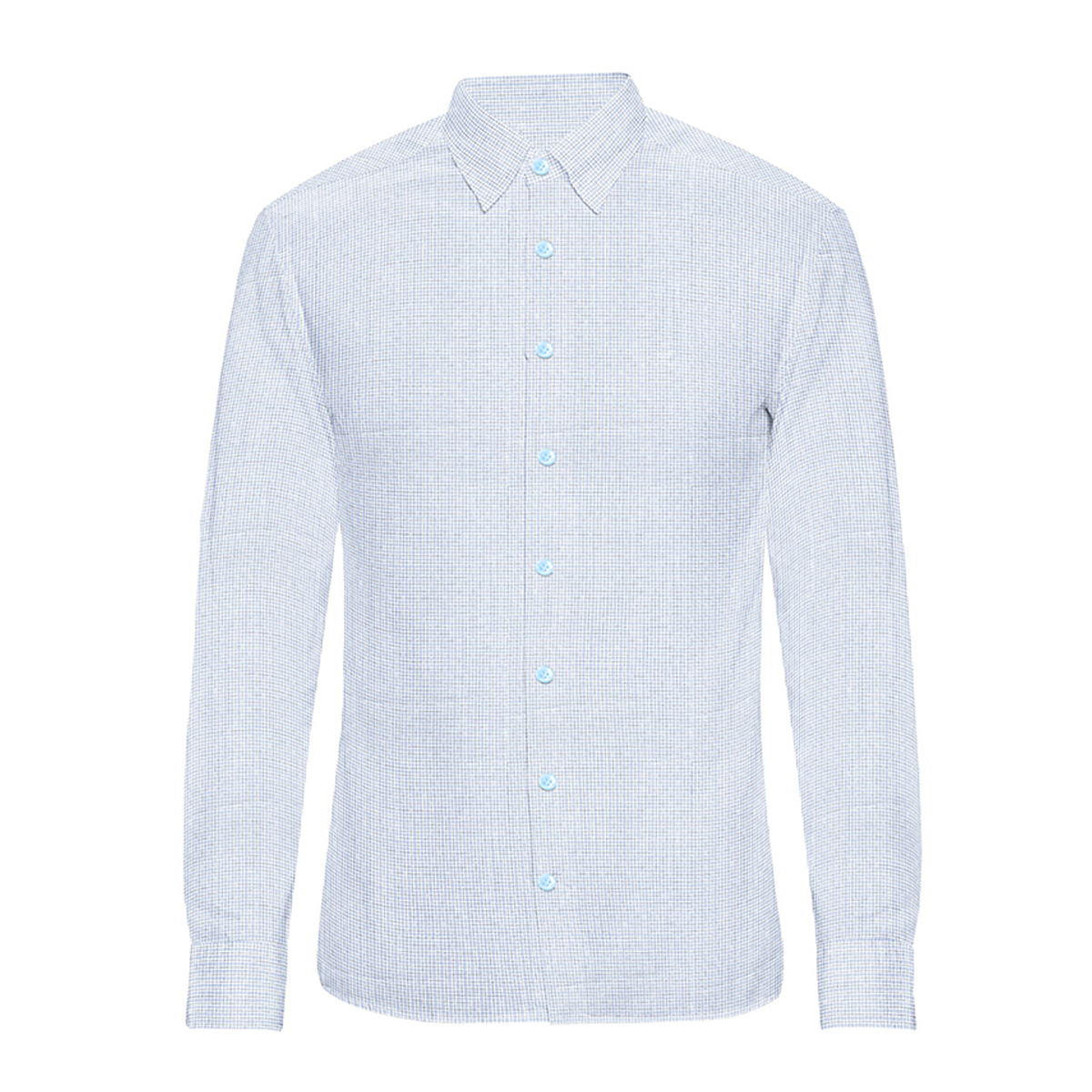 Le Bond Purple Club Blue Men’s Slim Fit Formal Wear Long Sleeve Shirt - Image 2