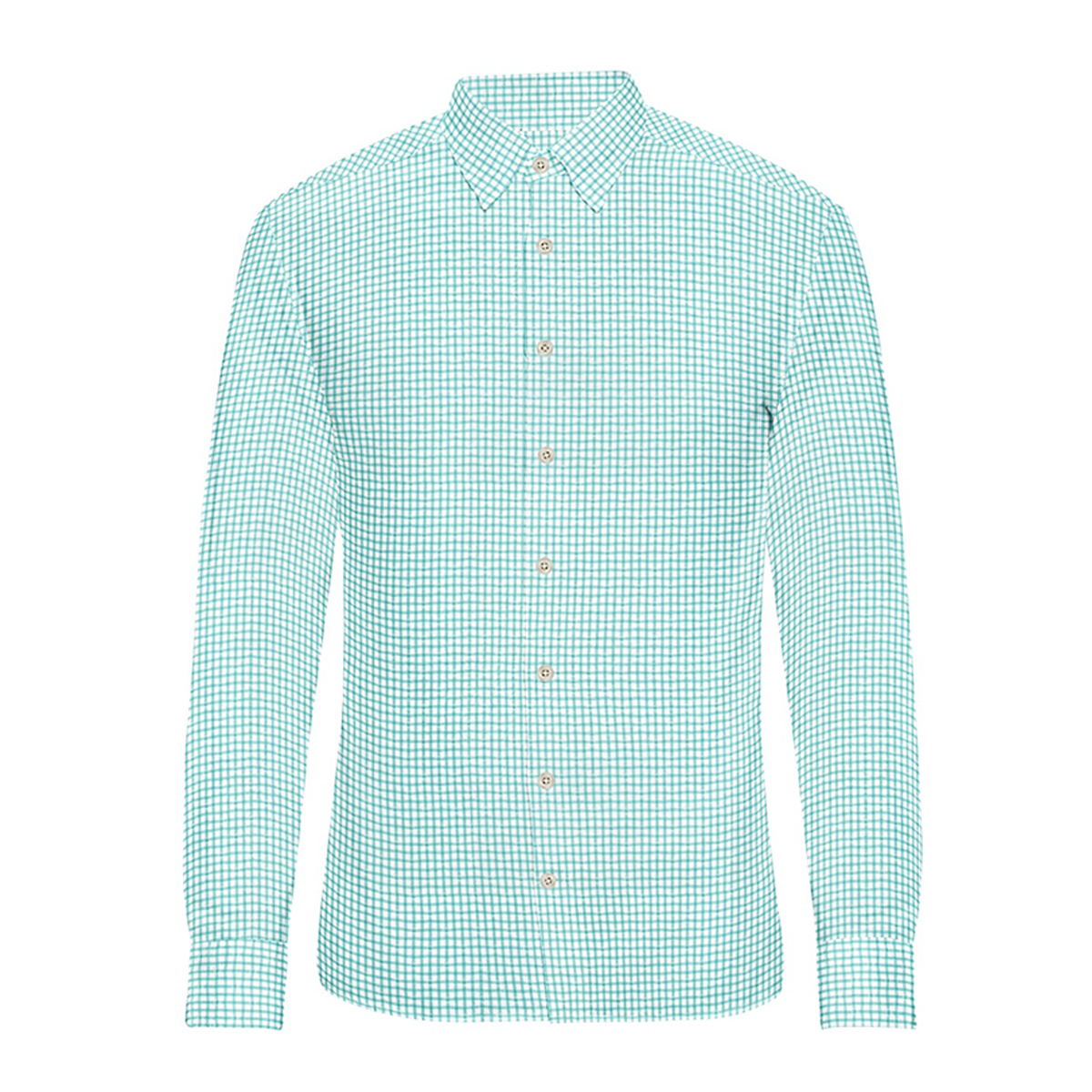 Le Bond Purple Club Green Men’s Slim Fit Formal Wear Long Sleeve Shirt - Image 2