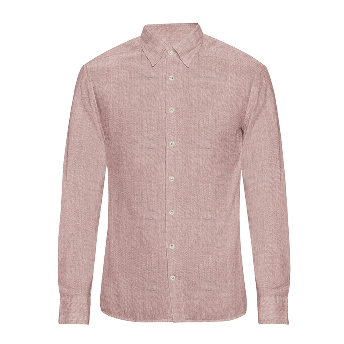 Le Bond Designer Wear Pink Regular Fit Long Sleeve Men’s Shirt - Image 2