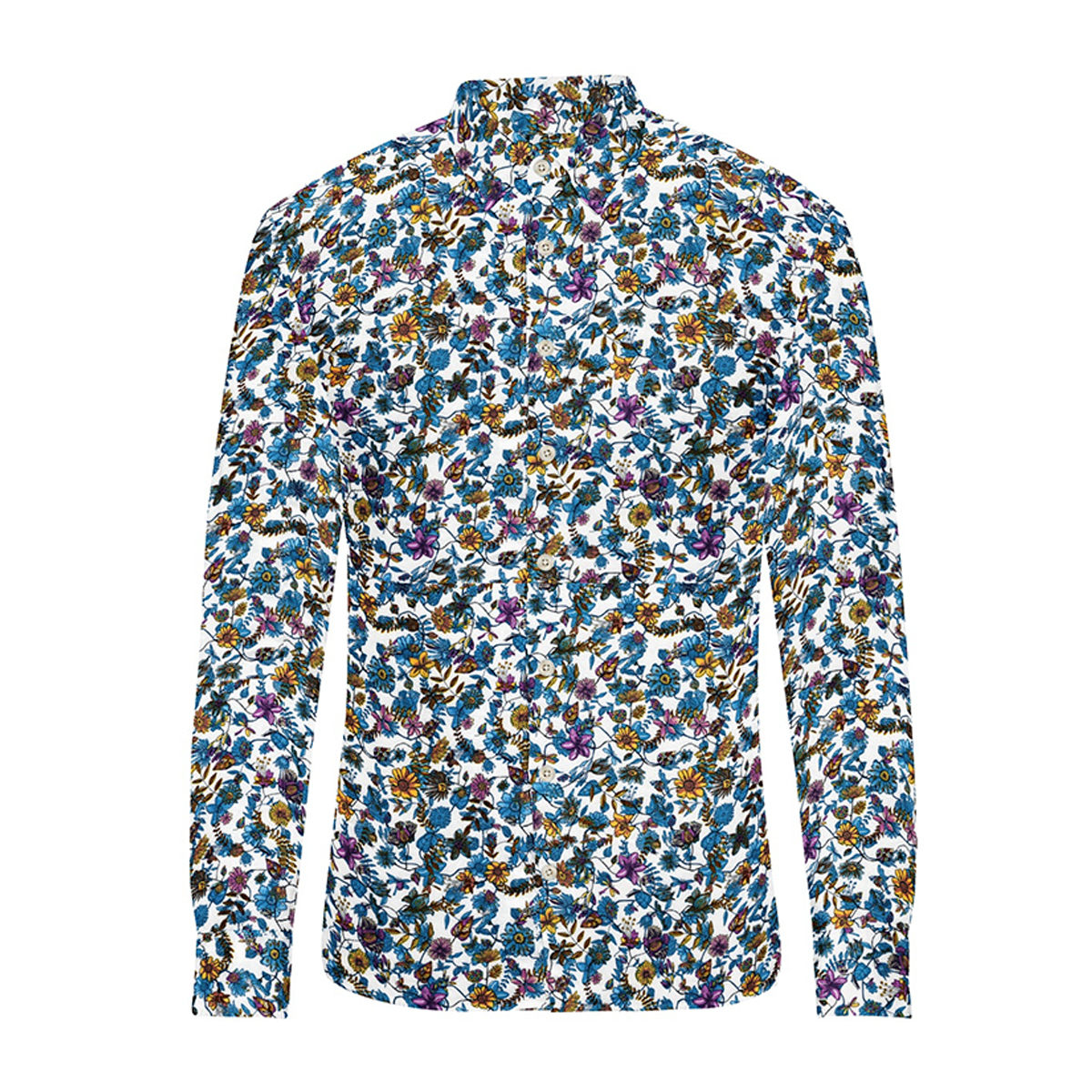 FH Floral Tailor Fit Long Sleeve Men's Casual Shirt - Image 2
