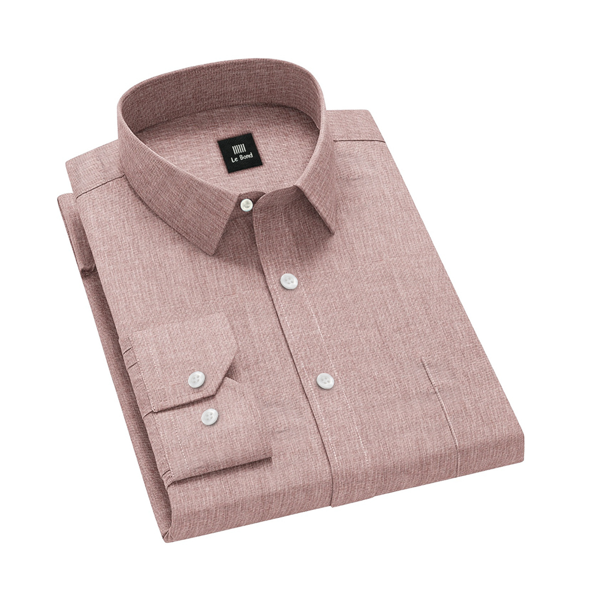 Le Bond Designer Wear Pink Regular Fit Long Sleeve Men’s Shirt