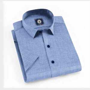 LB Sport Blue Men’s Slim Fit Casual Short Sleeve Shirt