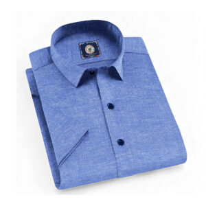 LB Sport Blue Men’s Slim Fit Casual Short Sleeve Shirt