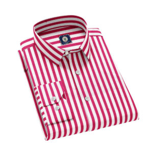 LB Sport Pink Stripe Men's Slim Fit Casual Shirt