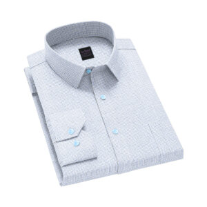 Le Bond Purple Club Blue Men’s Slim Fit Formal Wear Long Sleeve Shirt