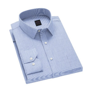 Le Bond Purple Club Blue Men’s Slim Fit Formal Wear Long Sleeve Shirt