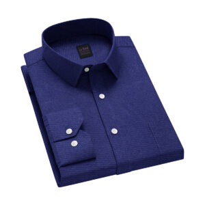 Le Bond Purple Club Blue Men’s Slim Fit Formal Wear Long Sleeve Shirt