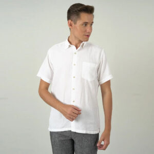 Envoy Men’s Casual Linen White Shirt