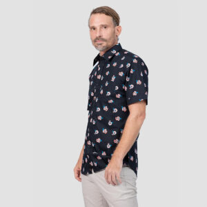 Envoy Italy Men’s Casual Party Wear Floral Shirt Short Sleeve