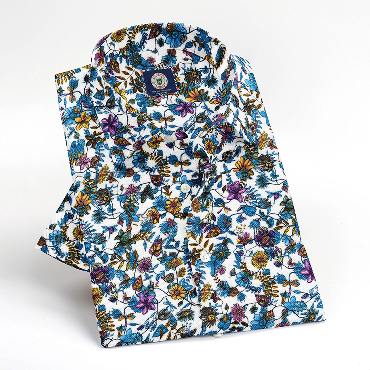 FH Floral Tailor Fit Long Sleeve Men's Casual Shirt - Image 3