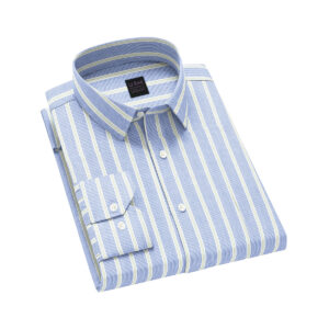 Le Bond Purple Club Blue Slim Fit Long Sleeve Men’s Shirt