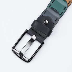 FH Men's Casual Full Grain Leather Multi Color Belt
